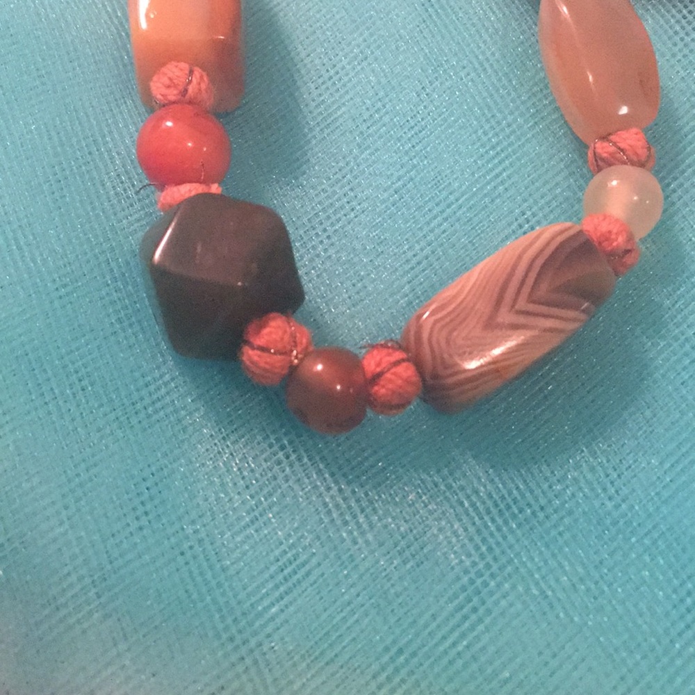 Bohemian Natural Gemstone Handmade Long Necklace - Picture 7 of 8